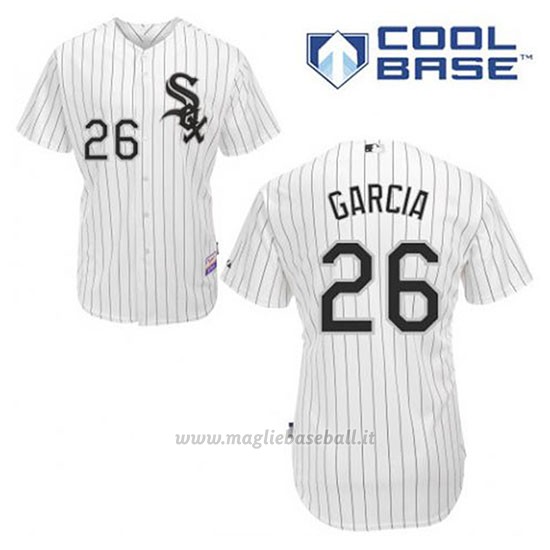 Maglia Baseball Uomo Chicago White Sox 26 Avisail Garcia Bianco 1ªCool Base